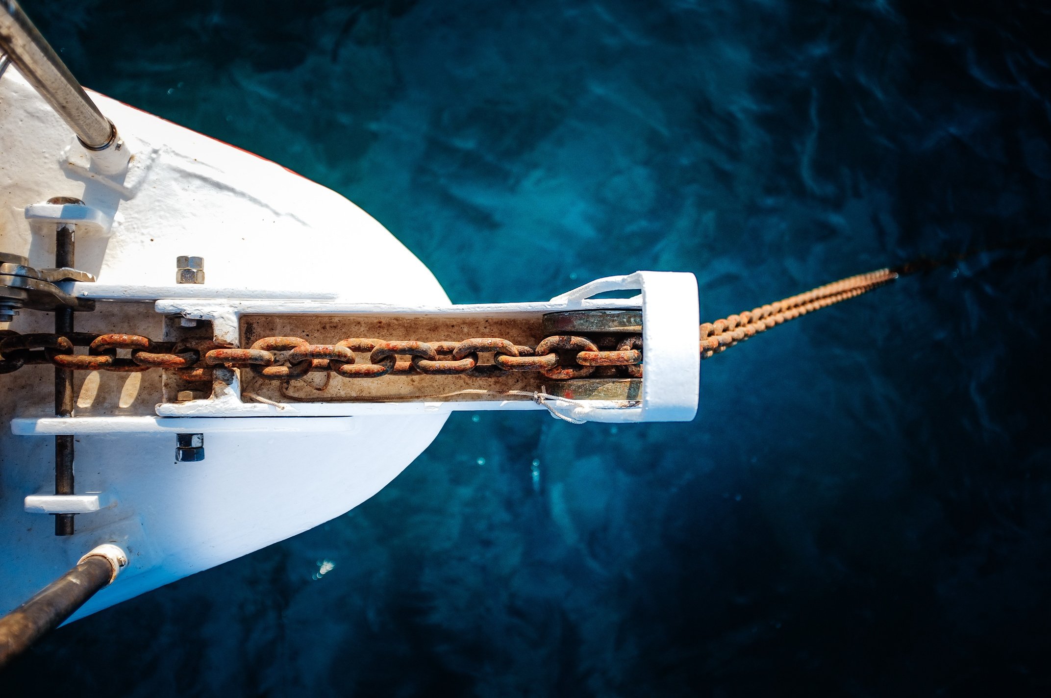 Metal Anchor on a Ship